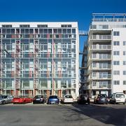 ArchitektInnen / KünstlerInnen: Georg W. Reinberg, Peter Thalbauer<br>Projekt: Wohnbau Thürnlhofstraße<br>Aufnahmedatum: 12/06<br>Format: 6x9cm C-Dia<br>Lieferformat: Dia-Duplikat, Scan 300 dpi<br>Bestell-Nummer: 061214-02<br>