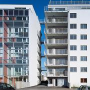 ArchitektInnen / KünstlerInnen: Georg W. Reinberg, Peter Thalbauer<br>Projekt: Wohnbau Thürnlhofstraße<br>Aufnahmedatum: 12/06<br>Format: 6x9cm C-Dia<br>Lieferformat: Dia-Duplikat, Scan 300 dpi<br>Bestell-Nummer: 061214-11<br>