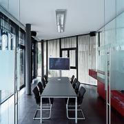 ArchitektInnen / KünstlerInnen: Pichler & Traupmann Architekten ZT GmbH<br>Projekt: Neue Mitte Hagenberg<br>Aufnahmedatum: 08/07<br>Format: 6x9cm C-Dia<br>Lieferformat: Dia-Duplikat, Scan 300 dpi<br>Bestell-Nummer: 070802-29<br>