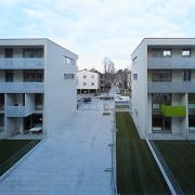 ArchitektInnen / KünstlerInnen: Patricia Zacek, kub a Karl und Bremhorst Architekten, WGA ZT GmbH, Anna Detzlhofer<br>Projekt: Wohnpark Erzherzog Carl<br>Aufnahmedatum: 01/08<br>Format: 6x9cm C-Dia<br>Lieferformat: Dia-Duplikat, Scan 300 dpi<br>Bestell-Nummer: 080121-17<br>
