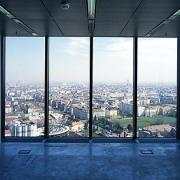 ArchitektInnen / KünstlerInnen: Massimiliano Fuksas<br>Projekt: Vienna Twin Tower<br>Aufnahmedatum: 03/01<br>Format: 6x9cm C-Dia<br>Lieferformat: Dia-Duplikat<br>Bestell-Nummer: 010320-16<br>