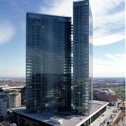 ArchitektInnen / KünstlerInnen: Massimiliano Fuksas<br>Projekt: Vienna Twin Tower<br>Aufnahmedatum: 03/01<br>Format: 6x9cm C-Dia<br>Lieferformat: Dia-Duplikat<br>Bestell-Nummer: 010320-01<br>