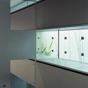 ArchitektInnen / KünstlerInnen: DMAA Delugan Meissl Associated Architects<br>Projekt: Büro Novartis im IZD-Tower<br>Aufnahmedatum: 02/03<br>Format: 6x9cm C-Dia<br>Lieferformat: Dia-Duplikat, Scan 300 dpi<br>Bestell-Nummer: 030216-15<br>