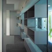 ArchitektInnen / KünstlerInnen: DMAA Delugan Meissl Associated Architects<br>Projekt: Büro Novartis im IZD-Tower<br>Aufnahmedatum: 02/03<br>Format: 6x9cm C-Dia<br>Lieferformat: Dia-Duplikat, Scan 300 dpi<br>Bestell-Nummer: 030216-18<br>