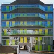 ArchitektInnen / KünstlerInnen: querkraft architekten, Doris Haidvogl<br>Projekt: Wohnbau Leebgasse<br>Aufnahmedatum: 08/04<br>Format: 6x9cm C-Dia<br>Lieferformat: Scan 300 dpi<br>Bestell-Nummer: 040805-07<br>
