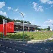 ArchitektInnen / KünstlerInnen: LOVE architecture and urbanism<br>Projekt: Spar Oberschützen<br>Aufnahmedatum: 06/06<br>Format: 6x9cm C-Dia<br>Lieferformat: Dia-Duplikat, Scan 300 dpi<br>Bestell-Nummer: 060625-14<br>