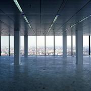 ArchitektInnen / KünstlerInnen: Massimiliano Fuksas<br>Projekt: Vienna Twin Tower<br>Aufnahmedatum: 03/01<br>Format: 6x9cm C-Dia<br>Lieferformat: Dia-Duplikat<br>Bestell-Nummer: 010320-13<br>