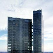 ArchitektInnen / KünstlerInnen: Massimiliano Fuksas<br>Projekt: Vienna Twin Tower<br>Aufnahmedatum: 03/01<br>Format: 6x9cm C-Dia<br>Lieferformat: Dia-Duplikat<br>Bestell-Nummer: 010320-05<br>