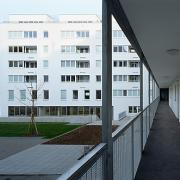ArchitektInnen / KünstlerInnen: Martin Kohlbauer<br>Projekt: Wohnbau am Fuchsenfeld - Bauteil Kohlbauer<br>Aufnahmedatum: 01/04<br>Format: 6x9cm C-Dia<br>Lieferformat: Scan 300 dpi<br>Bestell-Nummer: 040121A-14<br>