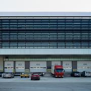 ArchitektInnen / KünstlerInnen: Andreas Treusch<br>Projekt: ACC Air Cargo Center<br>Aufnahmedatum: 01/06<br>Format: 6x9cm C-Dia<br>Lieferformat: Dia-Duplikat, Scan 300 dpi<br>Bestell-Nummer: 060113-10<br>